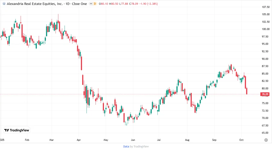 Stock Price Development Chart