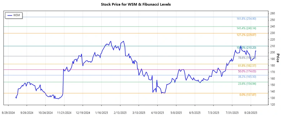WSM stock chart analysis